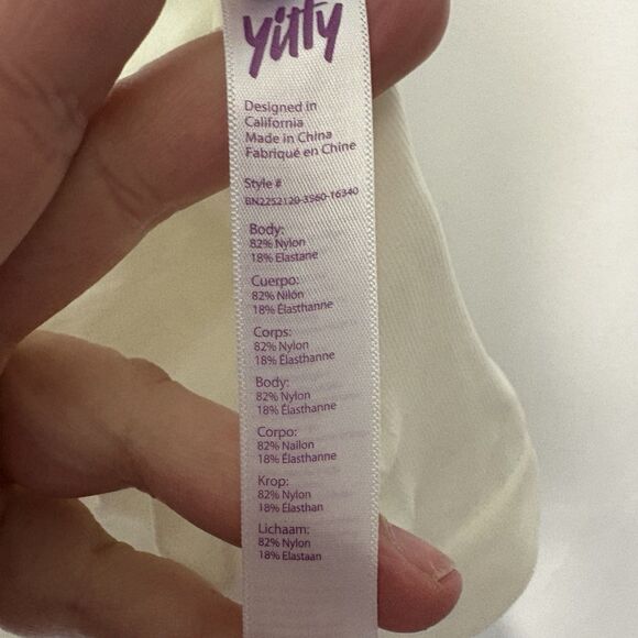 Yitty Nearly Naked Shaping Bandeau Womens 3X/4X Ivory Bralette Removeable Strap - Picture 10 of 12